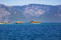 Sedir Island also known as Cleopatra Island, in the Gulf of Gokova of southeastern Aegean Sea part of Mugla. Royalty Free Stock Photo