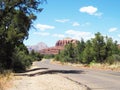 Sedona Arizona Highway with red rocks Royalty Free Stock Photo