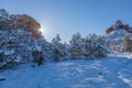 Sedona Arizona Snow Covered Winter Landscape Royalty Free Stock Photo