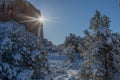 Sedona Arizona Snow Covered Winter Landscape Royalty Free Stock Photo