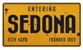 Sedona Arizona Street Sign Highway Grunge Metal