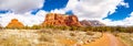 Sedona Arizona Trail with Red Rock Mountains in the Distance Royalty Free Stock Photo