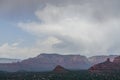 Sedona, Arizona, USA: View of the red rocks and the town of Sedona Royalty Free Stock Photo