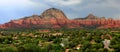 Sedona Az red rock mountains pano