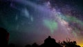 Sedona Bell Rock Milky Way Galaxy Time Lapse and Simulated Aurora Solar Flare
