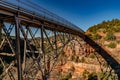 SEDONA METAL BRIDGE BLUE SKY Royalty Free Stock Photo