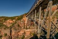 SEDONA METAL BRIDGE BLUE SKY 1 Royalty Free Stock Photo