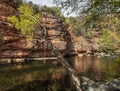 Sedona Oak Creek in the fall with cooll tree swing