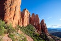 Sedona is a red rock city in Arizona, United States of America, red sandstone formations, travel USA, tourism, beautiful landscape Royalty Free Stock Photo
