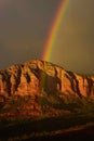 Sedona Red Rock Rainbow, near Bell Rock and Vortexes Royalty Free Stock Photo