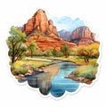 Sedona River Decal: Pastoral Charm With Nature-inspired Shapes