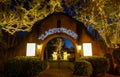 Sedona Tlaquepaque Stone Gate Entrance Christmas Lights