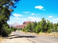 Sedona Wild Red Rocks And The Road Travel Royalty Free Stock Photo