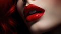 Seductive and colorful lipstick colors. Lip care and coloring. Lipstick sexiness.