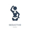 seductive icon in trendy design style. seductive icon isolated on white background. seductive vector icon simple and modern flat