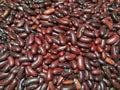 Dried bean brown and red background