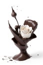 Seductive Sweetness: A Chocolate and Cream Rose with a Touch of Seduction