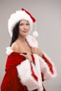 Seductive woman in Santa dress Royalty Free Stock Photo