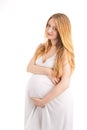 Seductive young pregnant blonde woman Royalty Free Stock Photo