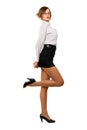 Seductive young woman in a black skirt Royalty Free Stock Photo