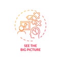 See big picture red gradient concept icon Royalty Free Stock Photo