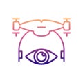see the drone nolan icon. Simple thin line, outline vector of Drones icons for ui and ux, website or mobile application