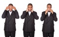 See Hear Speak No Evil - businessman Royalty Free Stock Photo