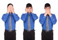 See Hear Speak No Evil - businessman Royalty Free Stock Photo