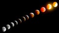 See the Lunar Eclipse Transform Through Stages of Red and White Light Royalty Free Stock Photo