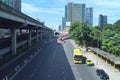 A bright morning on Vibhavadi Rangsit Road Royalty Free Stock Photo