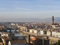 See at sunset from piazzale michelangelo to Florence Italy Royalty Free Stock Photo