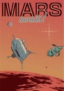 Mars awaits! Retro Future Space Poster