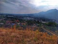 See the view of the city of bawen on the hill