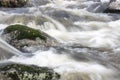 Wild river with blocking rocks Royalty Free Stock Photo