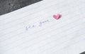 See you note hand written on a paper Royalty Free Stock Photo