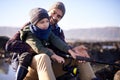 See youre a natural. a loving father and son fishing by the sea. Royalty Free Stock Photo