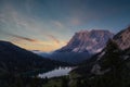 Seebensee in the Austrian Alps during Sunset