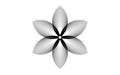 Seed Flower of life lotus icon, logo mandala sacred geometry, tattoo symbol of harmony and balance. Mystical talisman, black lines