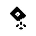 Black solid icon for Seed, grain and food