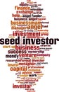Seed investor word cloud Royalty Free Stock Photo