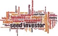 Seed investor word cloud Royalty Free Stock Photo