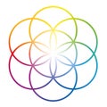 Seed Of Life Flower Of Life Rainbow Colored Royalty Free Stock Photo