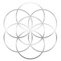 Seed Of Life Flower Of Life Silver Royalty Free Stock Photo