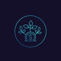 Seed money, capital icon