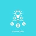 Seed money, funding icon