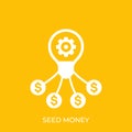 Seed money, funding vector icon