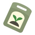 Seed pack icon, flat style Royalty Free Stock Photo