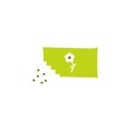 seed, packet icon. Element of agriculture gardening icon for mobile concept and web apps. Green seed, packet icon can be used for