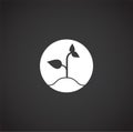 Seed related icon on background for graphic and web design. Creative illustration concept symbol for web or mobile app.