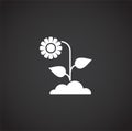 Seed related icon on background for graphic and web design. Creative illustration concept symbol for web or mobile app.